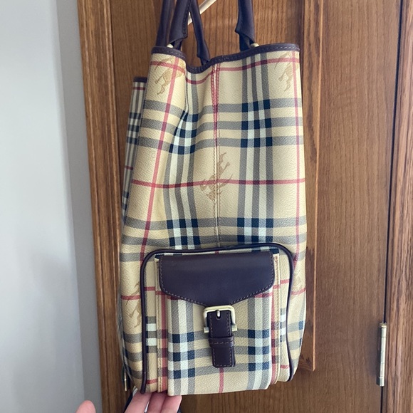 authentic burberry haymarket tote / shoulder bag - Picture 11 of 16